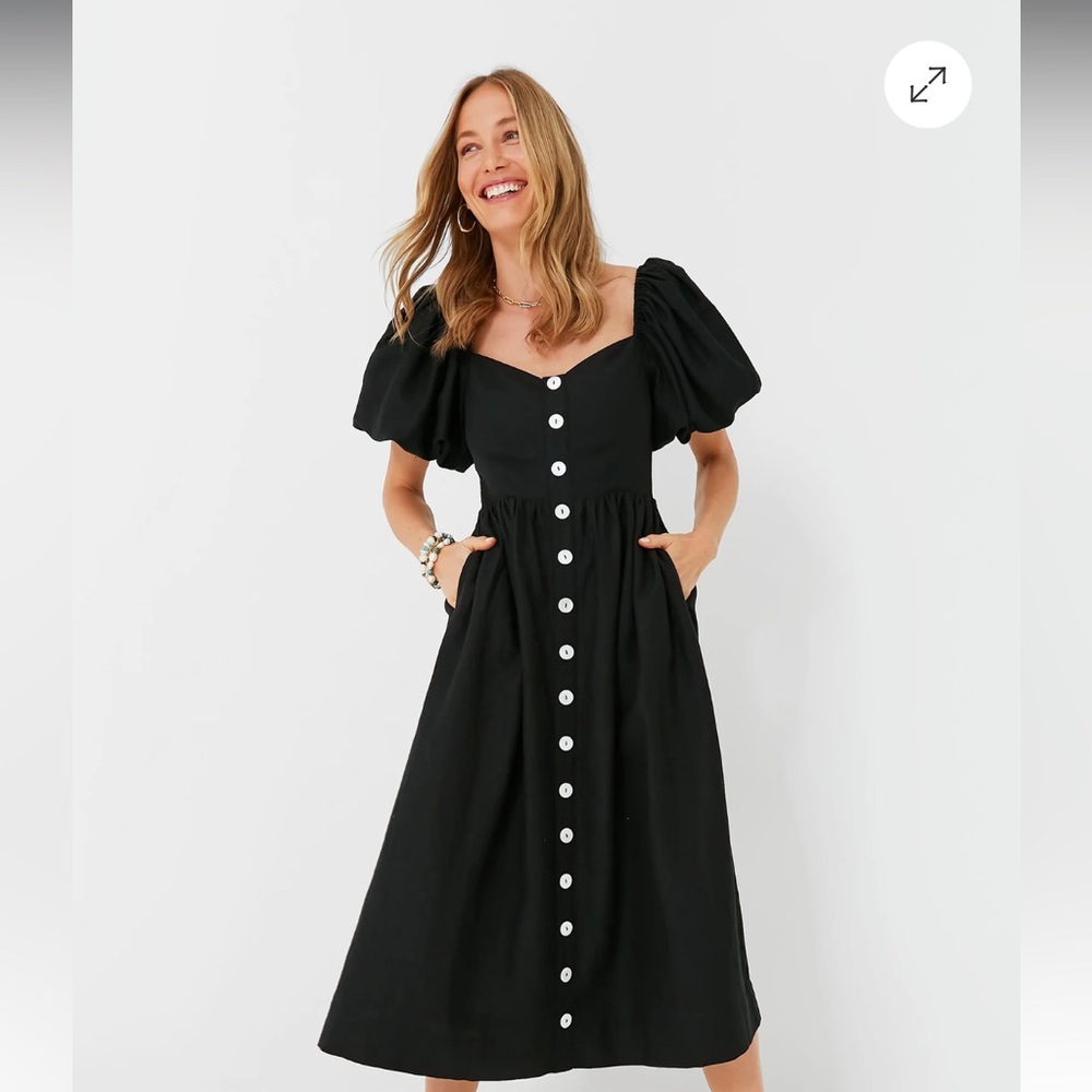 Pomander Place Black Alexis Midi Dress - S